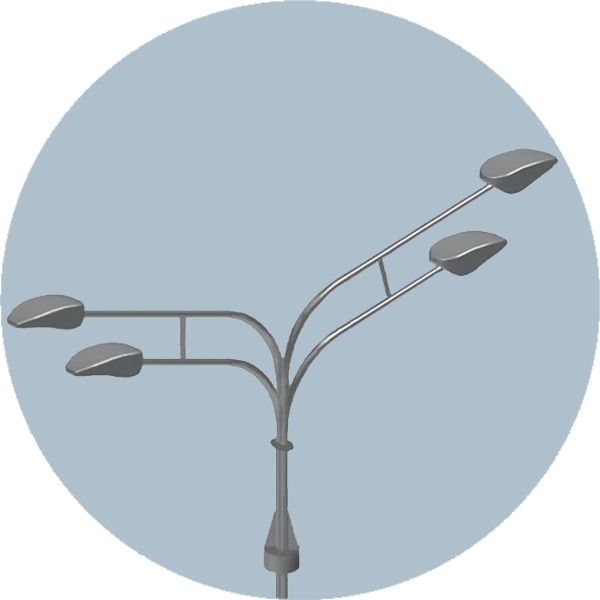 Консольный кронштейн четырёхрожковый К10-3,0-2,5-1-1